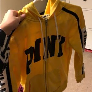 Pink zip up size small